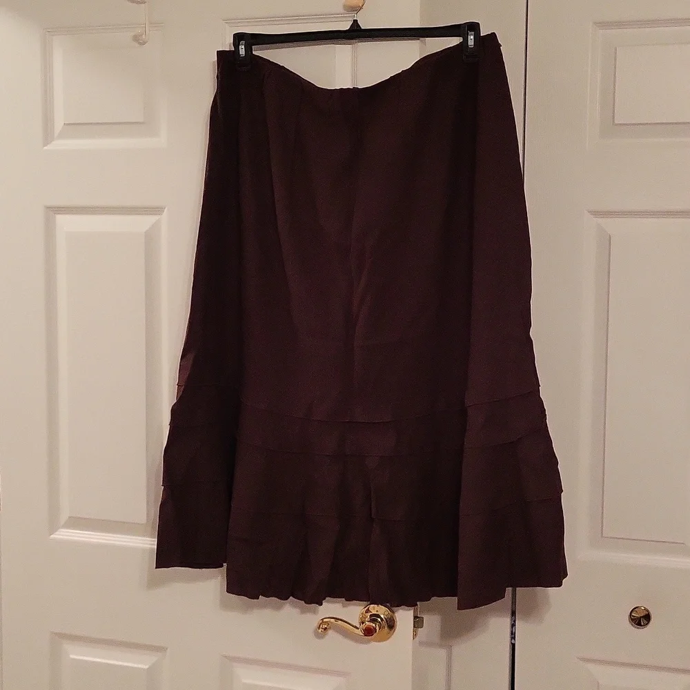 Brown Ruffled Skirt - Picture 4 of 4